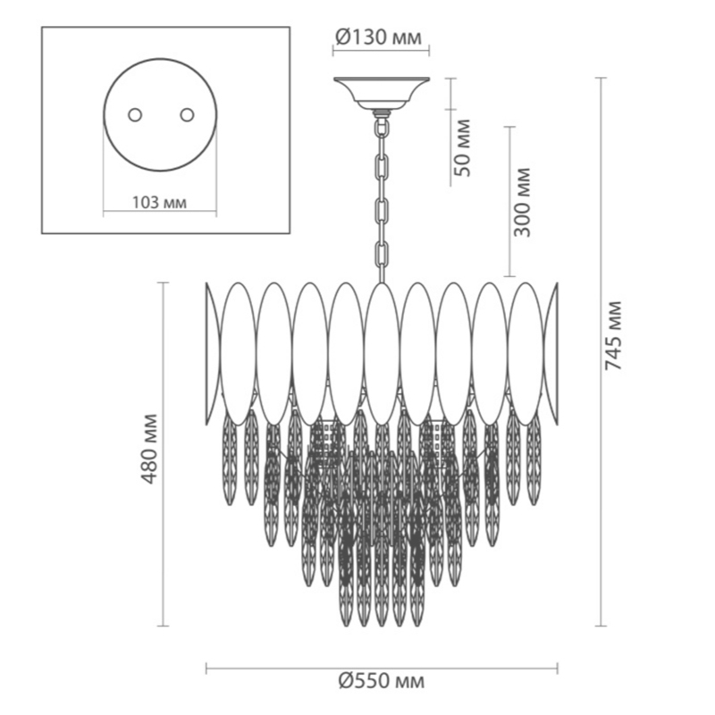 Люстра KEBO KING CHANDELIER four cascades D 55 Люстра KEBO KING CHANDELIER four cascades D 55 в Барнауле
