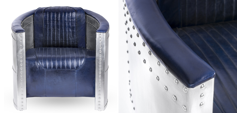 Кресло Aviator Tomcat chair Blue Кресло Aviator Tomcat chair Blue - Loft-Concept в Барнауле