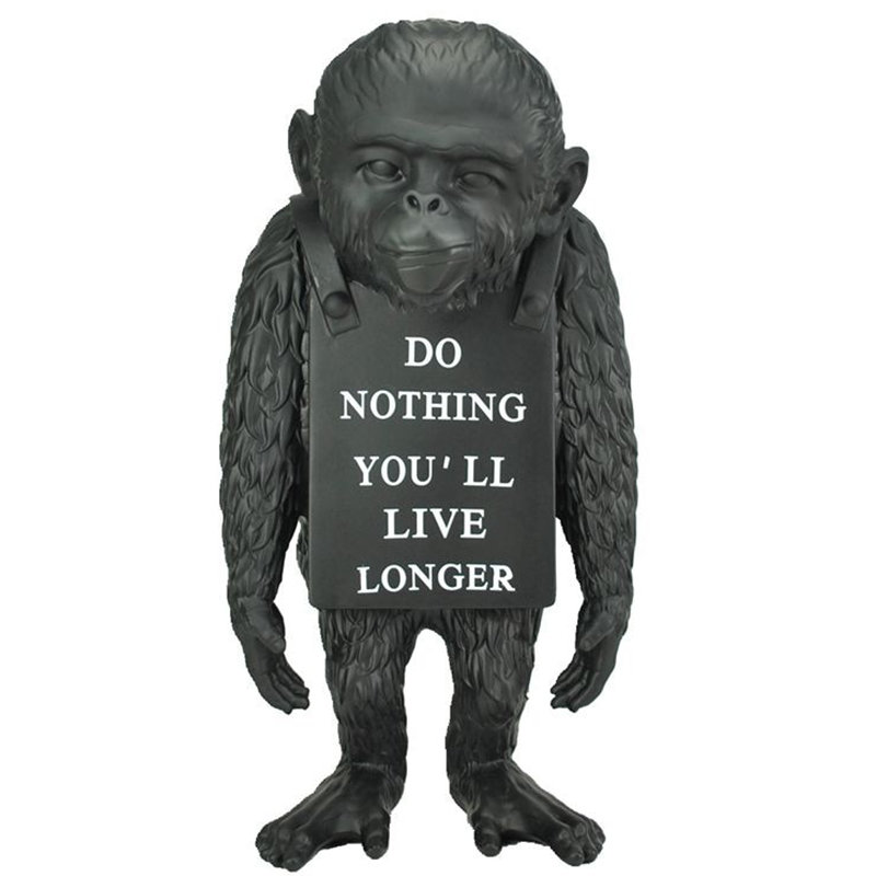 Статуэтка Banksy Lying Monkey Black Черный Статуэтка Banksy Lying Monkey Black Черный в Барнауле | Loft Concept