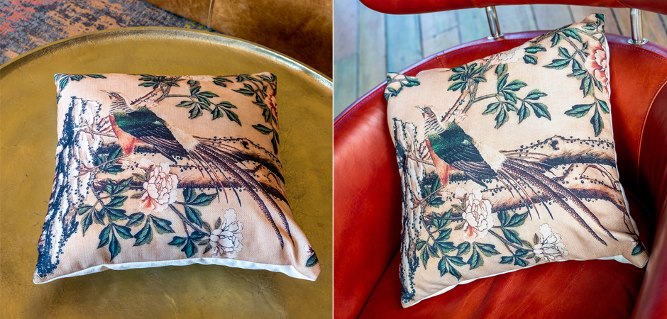 Декоративная подушка Beige and Green Chinoiserie 3 Декоративная подушка Beige and Green Chinoiserie 3 - Loft-Concept в Барнауле