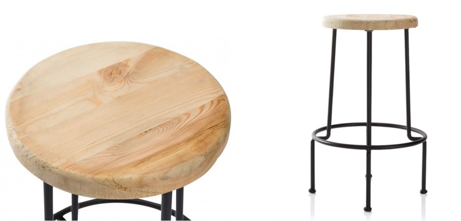 Барный стул Industrial Iron Linden Bar Stool Барный стул Industrial Iron Linden Bar Stool - Loft-Concept в Барнауле
