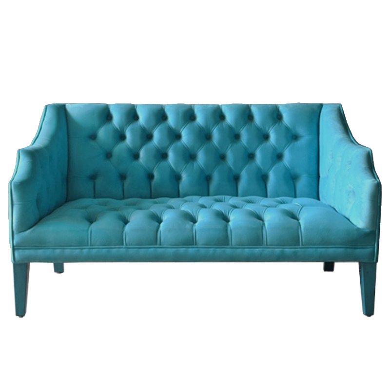 Диван Morton Capitone Sofa Диван бирюзовая шерсть Бирюзовый в Барнауле | Loft Concept 