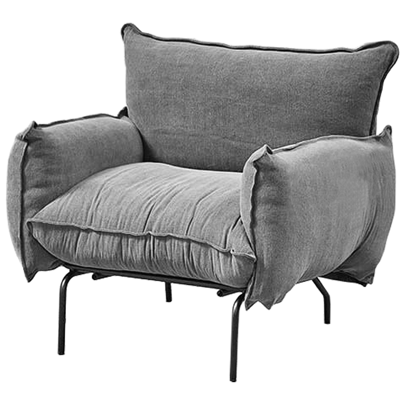 Кресло Elsa Armchair Gray Серый Черный Кресло Elsa Armchair Gray Серый Черный в Барнауле | Loft Concept