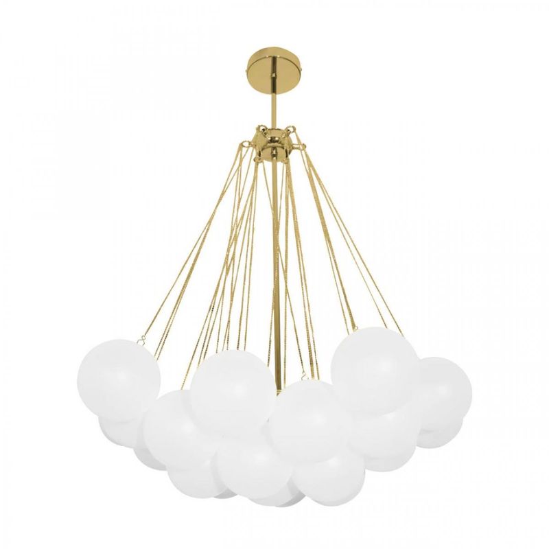 Люстра Белые Шары Apparatus Studio CLOUD Gold диаметр 60 см Золотой Белый в Барнауле | Loft Concept 