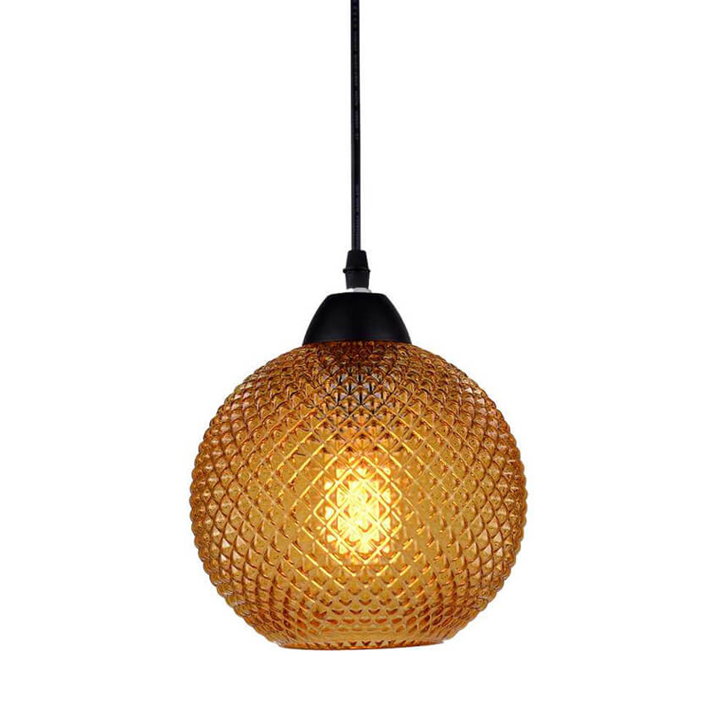 Подвесной светильник Crystal Galaxy Ball amber glass Черный Янтарь (Amber) Подвесной светильник Crystal Galaxy Ball amber glass Черный Янтарь (Amber) в Барнауле | Loft Concept