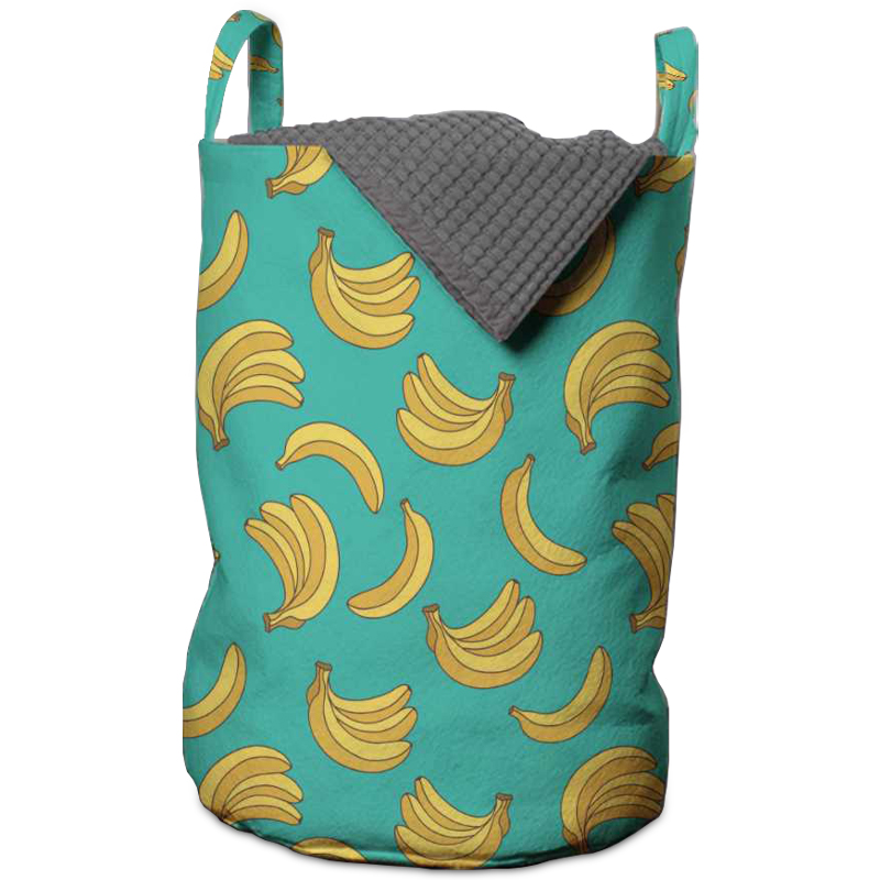Корзина Bananas Pattern Basket Бирюзовый Желтый Корзина Bananas Pattern Basket Бирюзовый Желтый в Барнауле | Loft Concept