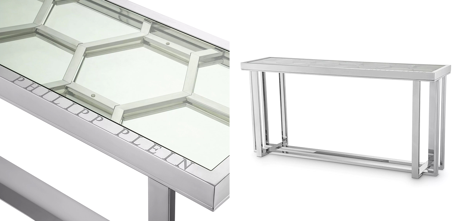 Консоль Philipp Plein Console Table Skeleton Chrome - фото