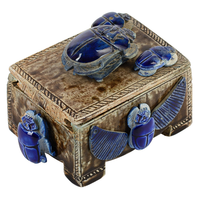 Шкатулка Scarab Beetles Синий Коричневый Шкатулка Scarab Beetles Синий Коричневый в Барнауле | Loft Concept