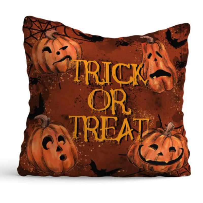 Подушка Halloween Trick or Treat Черный Оранжевый Подушка Halloween Trick or Treat Черный Оранжевый в Барнауле | Loft Concept
