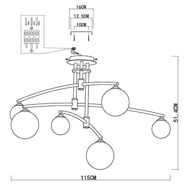 Люстра Glendon Chandelier 6 Balls Люстра Glendon Chandelier 6 Balls в Барнауле