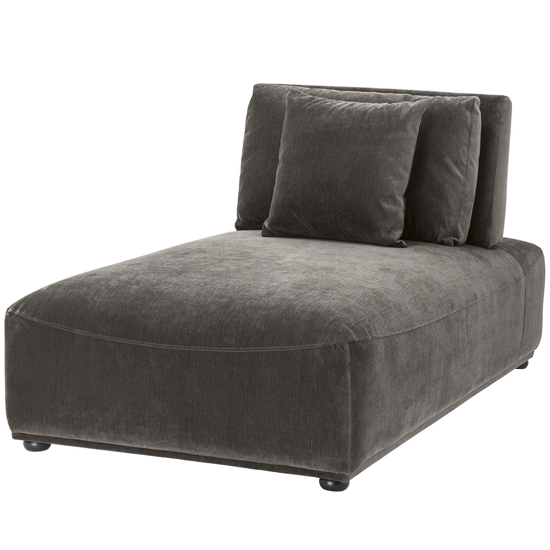 Кресло Eichholtz Chaise Longue Mondial Granite grey Серый Черный Кресло Eichholtz Chaise Longue Mondial Granite grey Серый Черный в Барнауле | Loft Concept