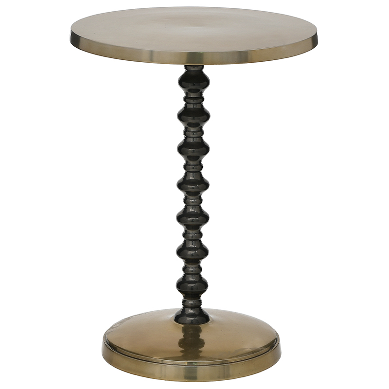 Круглый приставное стол Carther Round Side Table Золотой Черный Круглый приставное стол Carther Round Side Table Золотой Черный в Барнауле | Loft Concept