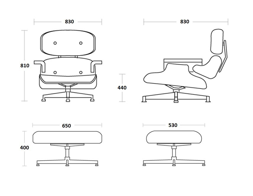 Кресло Eames Lounge Chair & Ottoman Кресло Eames Lounge Chair & Ottoman в Барнауле