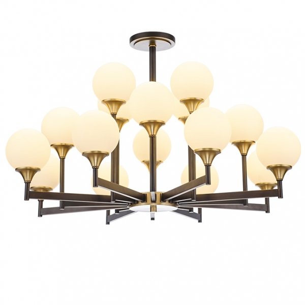 Люстра Ball Valley Chandelier 16 Белый Латунь в Барнауле | Loft Concept 