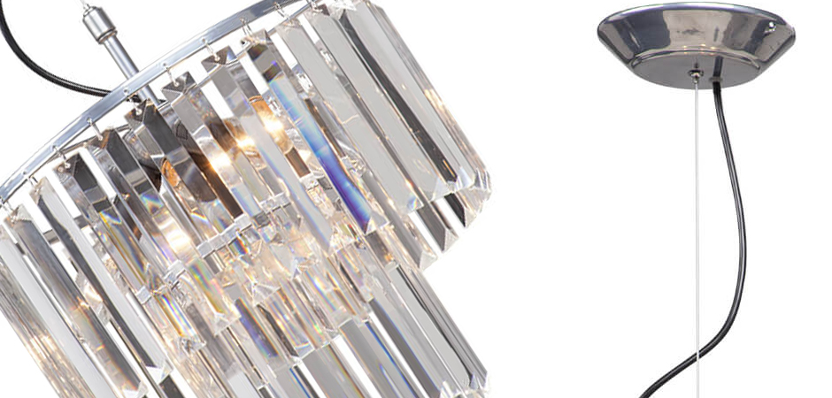 Люстра ODEON CLEAR GLASS 2-TIER Chrome прозрачное стекло D 31 Люстра ODEON CLEAR GLASS 2-TIER Chrome прозрачное стекло D 31 - Loft-Concept в Барнауле