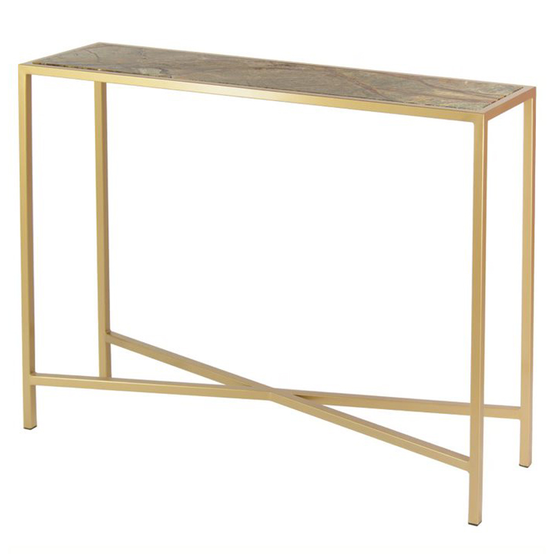 Консоль Illaria Console Золотой Коричневый Консоль Illaria Console Золотой Коричневый в Барнауле | Loft Concept