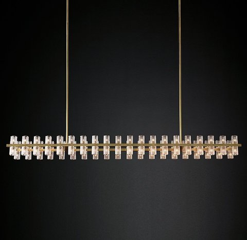 Люстра Restoration Hardware Arcachon Linear Chandelier Латунь Прозрачный Люстра Restoration Hardware Arcachon Linear Chandelier Латунь Прозрачный в Барнауле | Loft Concept