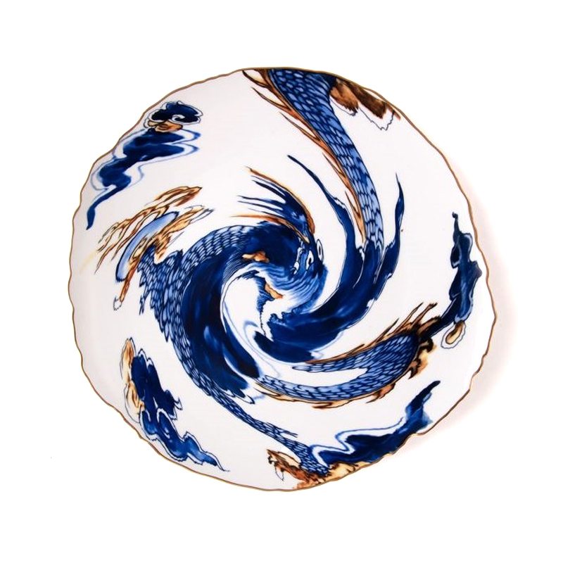 Тарелка Seletti Imari Dragon Белый Синий Тарелка Seletti Imari Dragon Белый Синий в Барнауле | Loft Concept