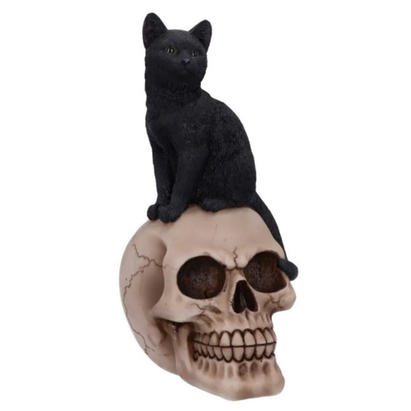 Статуэтка Skull Black Cat Черный в Барнауле | Loft Concept 