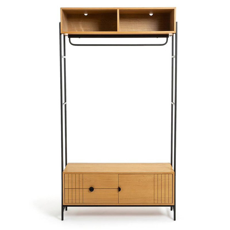Шкаф Domar Wardrobe Светлый дуб Черный Шкаф Domar Wardrobe Светлый дуб Черный в Барнауле | Loft Concept