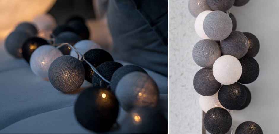 Гирлянда хлопковые фонарики Сotton Ball Antra - Loft-Concept в Барнауле