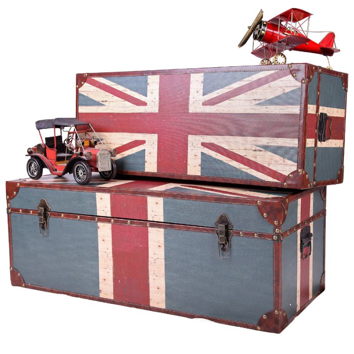 Сундук Union Jack Wooden Серый шифер Красный Сундук Union Jack Wooden Серый шифер Красный в Барнауле | Loft Concept