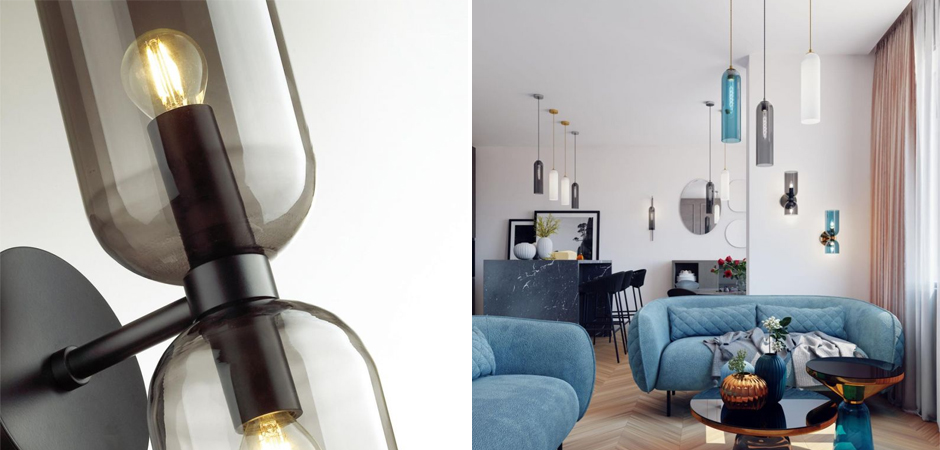 Бра Articolo Double Cup Черное Бра Articolo Double Cup Черное - Loft-Concept в Барнауле