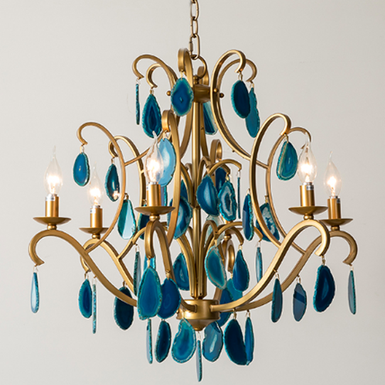 Люстра Agate Spila Classic Chandelier 65 Синий Латунь Люстра Agate Spila Classic Chandelier 65 Синий Латунь в Барнауле | Loft Concept
