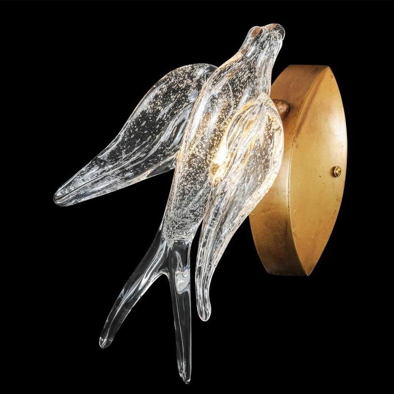 Декоративное светодиодное бра The swallow nest Медь Прозрачный Декоративное светодиодное бра The swallow nest Медь Прозрачный в Барнауле | Loft Concept