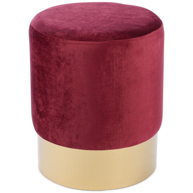 Пуф Una Puff burgundy Бургундский красный Золотой Пуф Una Puff burgundy Бургундский красный Золотой в Барнауле | Loft Concept
