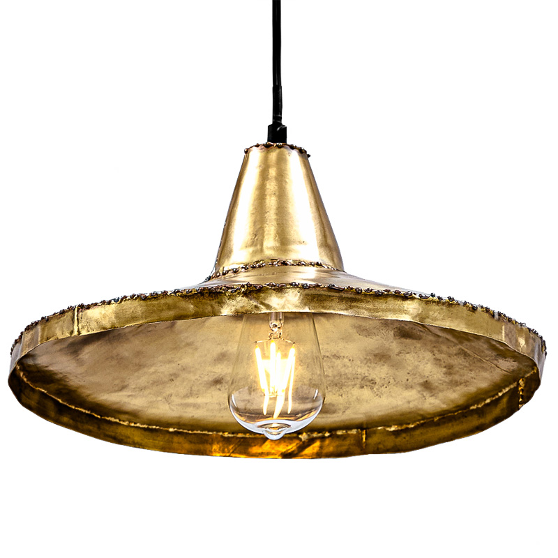 Подвесной светильник Rough Gold Pendant II Винтажное глянцевое золото с состаренным эффектом Подвесной светильник Rough Gold Pendant II Винтажное глянцевое золото с состаренным эффектом в Барнауле | Loft Concept