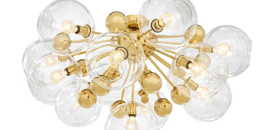Потолочный светильник Eichholtz Ceiling Lamp Soleil Gold Потолочный светильник Eichholtz Ceiling Lamp Soleil Gold - Loft-Concept в Барнауле