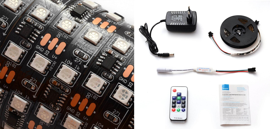 Комплект светодиодной ленты 14,4W/m 60Led/m 5050SMD разноцветный 5M Комплект светодиодной ленты 14,4W/m 60Led/m 5050SMD разноцветный 5M - Loft-Concept в Барнауле