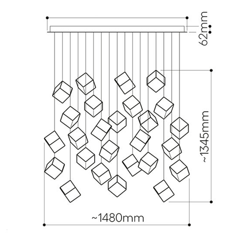 Люстра Pyrite Chrome 26 Rectangle Люстра Pyrite Chrome 26 Rectangle в Барнауле