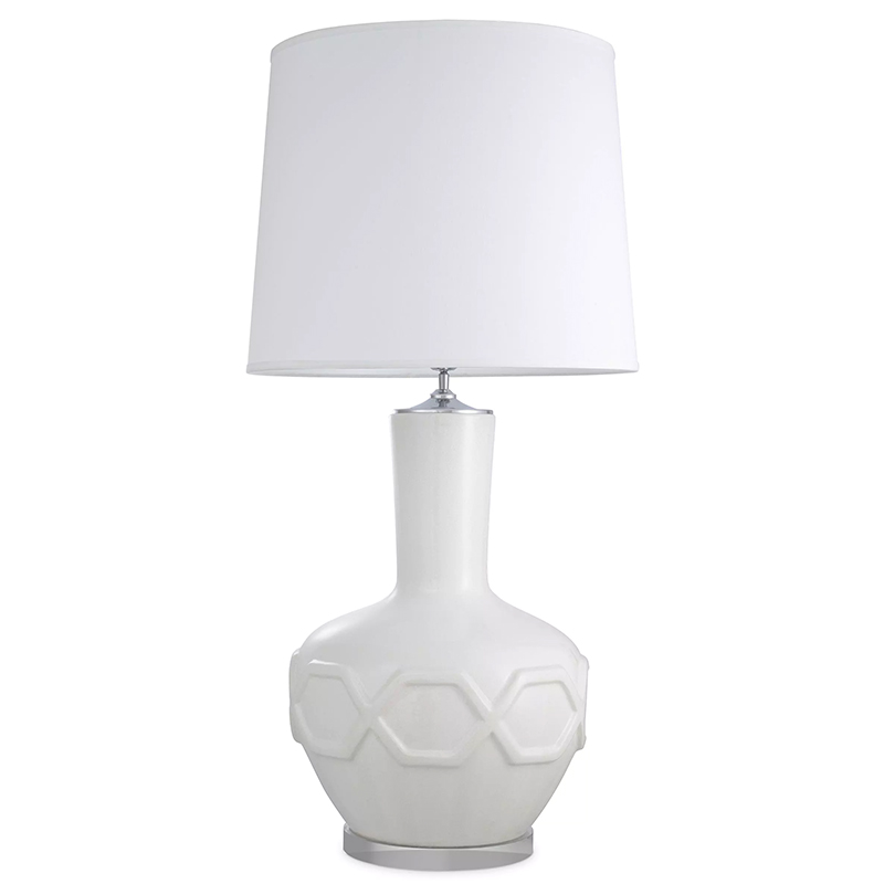 Настольная лампа Eichholtz Table Lamp Lambert Белый Прозрачное Стекло Настольная лампа Eichholtz Table Lamp Lambert Белый Прозрачное Стекло в Барнауле | Loft Concept