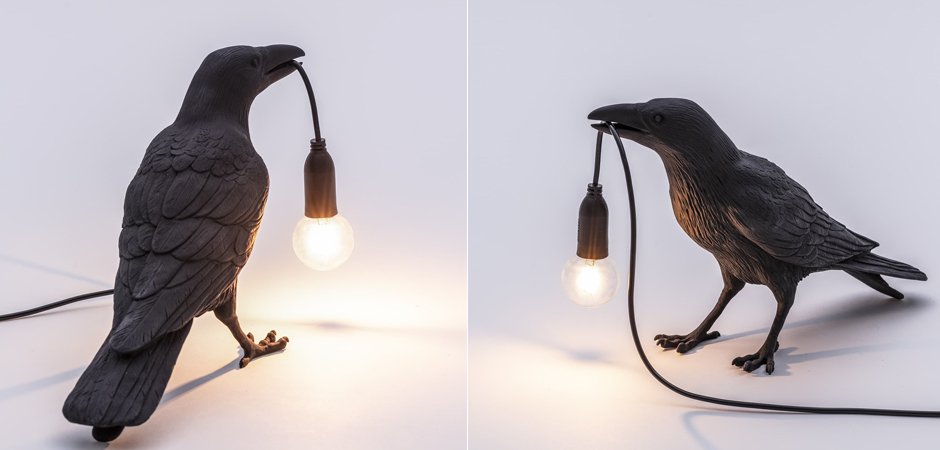 Настольная лампа Bird Lamp Black Waiting Настольная лампа Bird Lamp Black Waiting - Loft-Concept в Барнауле