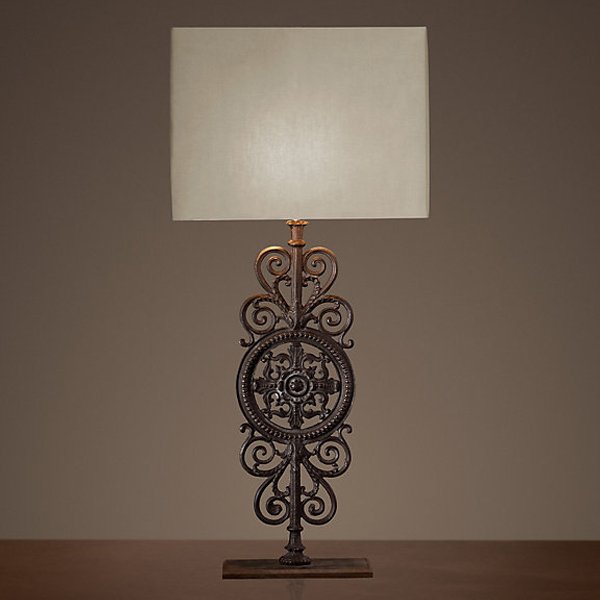Настольная лампа RH Parisian Iron Gate Table Lamp Коричневый Настольная лампа RH Parisian Iron Gate Table Lamp Коричневый в Барнауле | Loft Concept