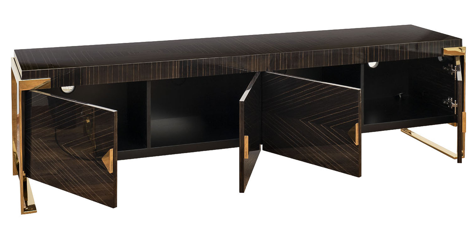 TV-тумба в стиле арт-деко Mercer Golden Geometry - фото