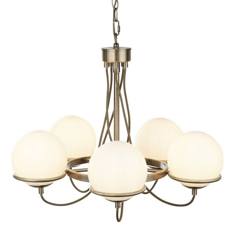 Люстра Melissa Chandelier Bronze 5 Бронза Белый Люстра Melissa Chandelier Bronze 5 Бронза Белый в Барнауле | Loft Concept