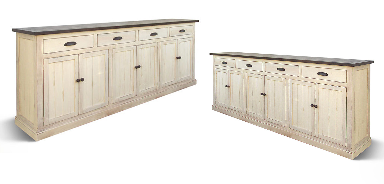 Комод длинный в стиле прованс Brigida Provence HARMONIE Weasted Ivory long Слоновая кость - фото