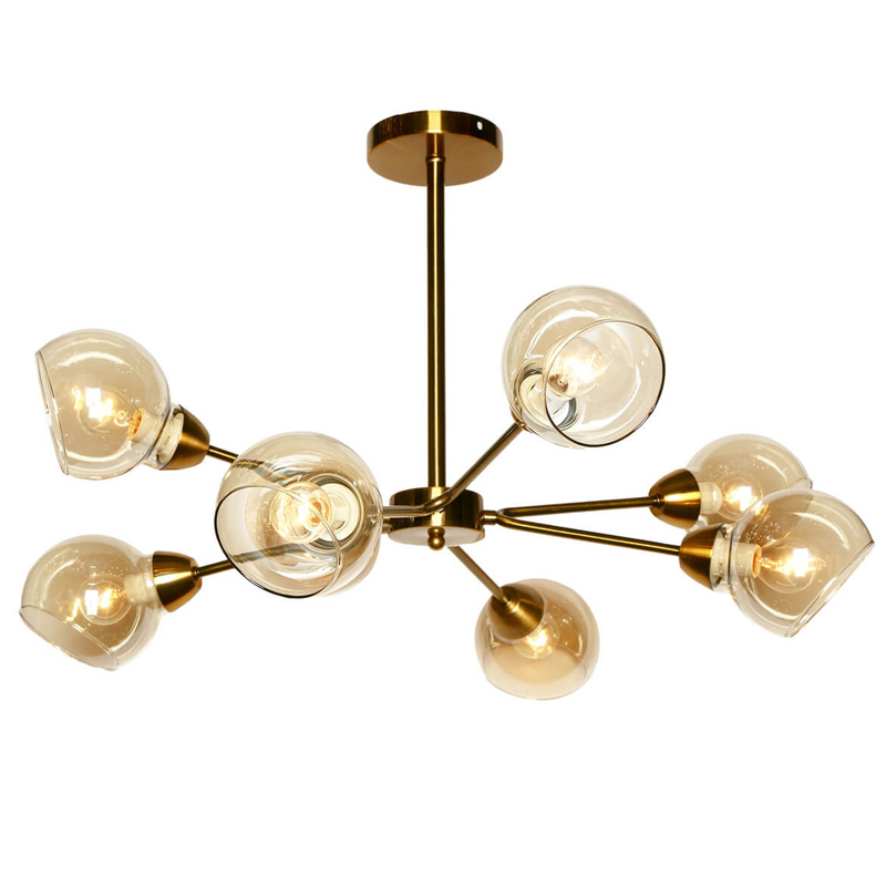 Светильник Sputnik Loft Globe Латунь Янтарь (Amber) Светильник Sputnik Loft Globe Латунь Янтарь (Amber) в Барнауле | Loft Concept
