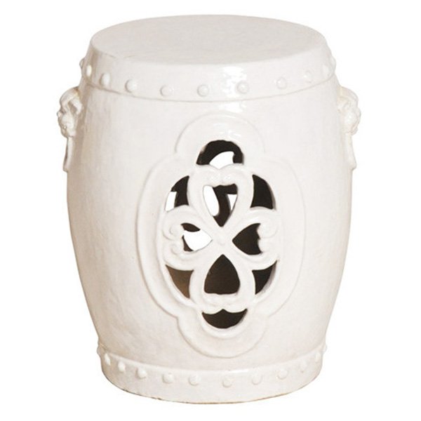 Керамический табурет Clover Garden Stool - White Белый Керамический табурет Clover Garden Stool - White Белый в Барнауле | Loft Concept