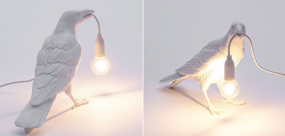 Настольная лампа Seletti Bird Lamp White Waiting Настольная лампа Seletti Bird Lamp White Waiting - Loft-Concept в Барнауле