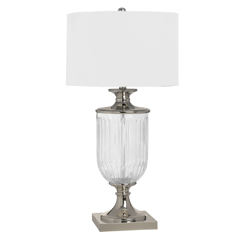 Настольная лампа Eduarda Glass Bowl Table lamp Никель Настольная лампа Eduarda Glass Bowl Table lamp Никель в Барнауле | Loft Concept