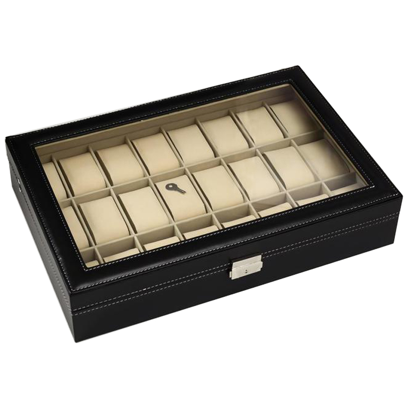 Шкатулка для часов Loyce Watch Box Черный Бежевый Шкатулка для часов Loyce Watch Box Черный Бежевый в Барнауле | Loft Concept