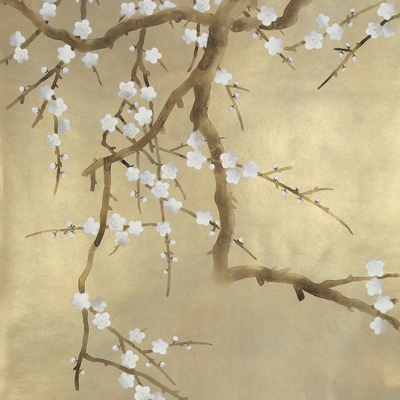 Обои ручная роспись Plum Blossom Colourway SC-231 on Krugerrand gilded paper Обои ручная роспись Plum Blossom Colourway SC-231 on Krugerrand gilded paper в Барнауле | Loft Concept