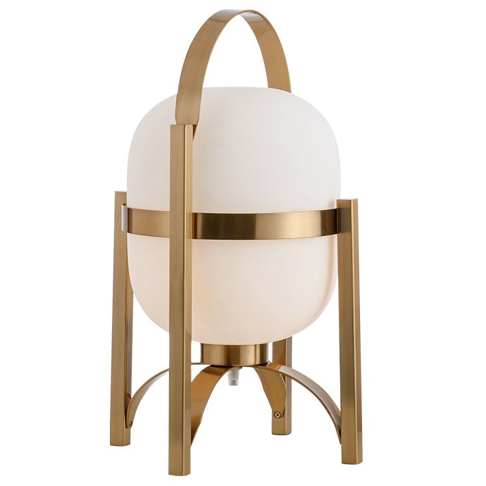 Настольная лампа Brass Stand Латунь Белый Настольная лампа Brass Stand Латунь Белый в Барнауле | Loft Concept