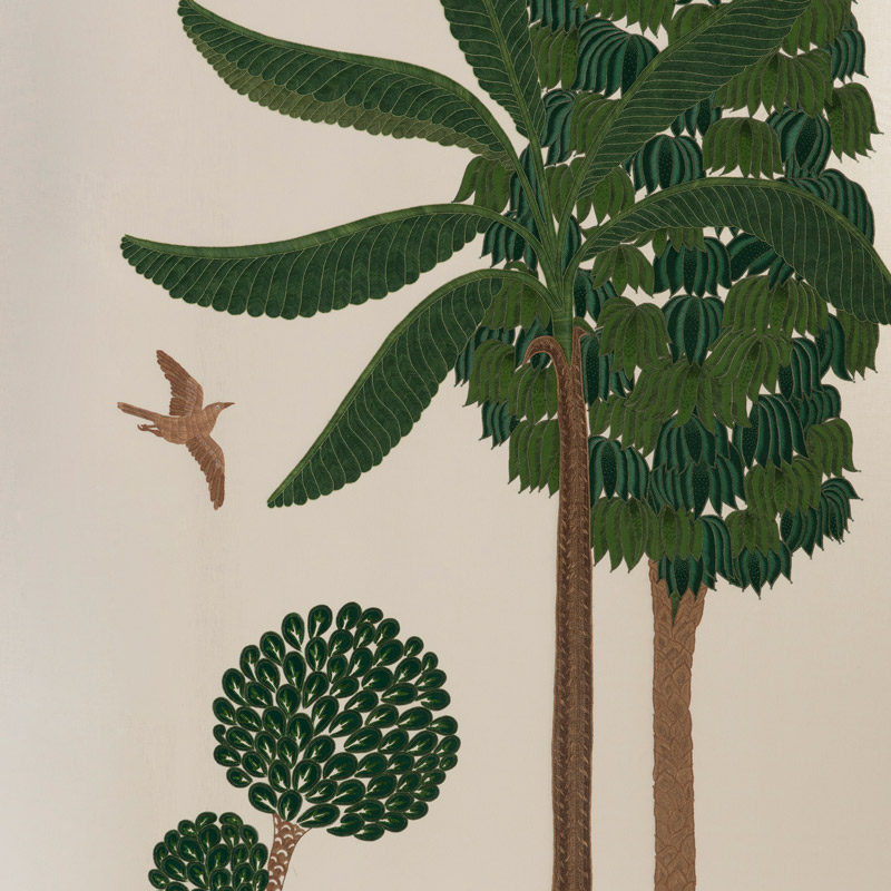 Обои ручная роспись Mughal Trees Original colourway on linen  в Барнауле | Loft Concept 