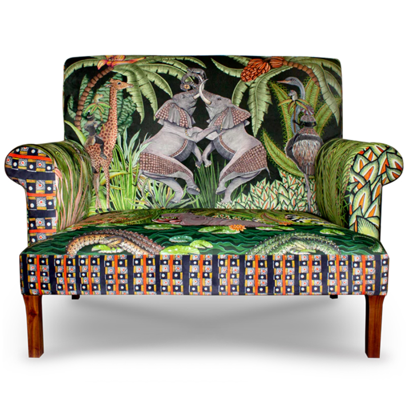 Диван Ardmore Design Sabie Sofa in Tanzanite Зеленый Тропический Орнамент Зеленый Диван Ardmore Design Sabie Sofa in Tanzanite Зеленый Тропический Орнамент Зеленый в Барнауле | Loft Concept