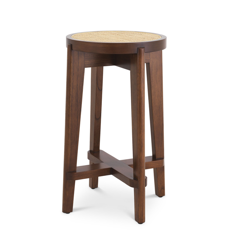 Полубарный стул Eichholtz Counter Stool Dareau brown Бежевый Коричневый Полубарный стул Eichholtz Counter Stool Dareau brown Бежевый Коричневый в Барнауле | Loft Concept